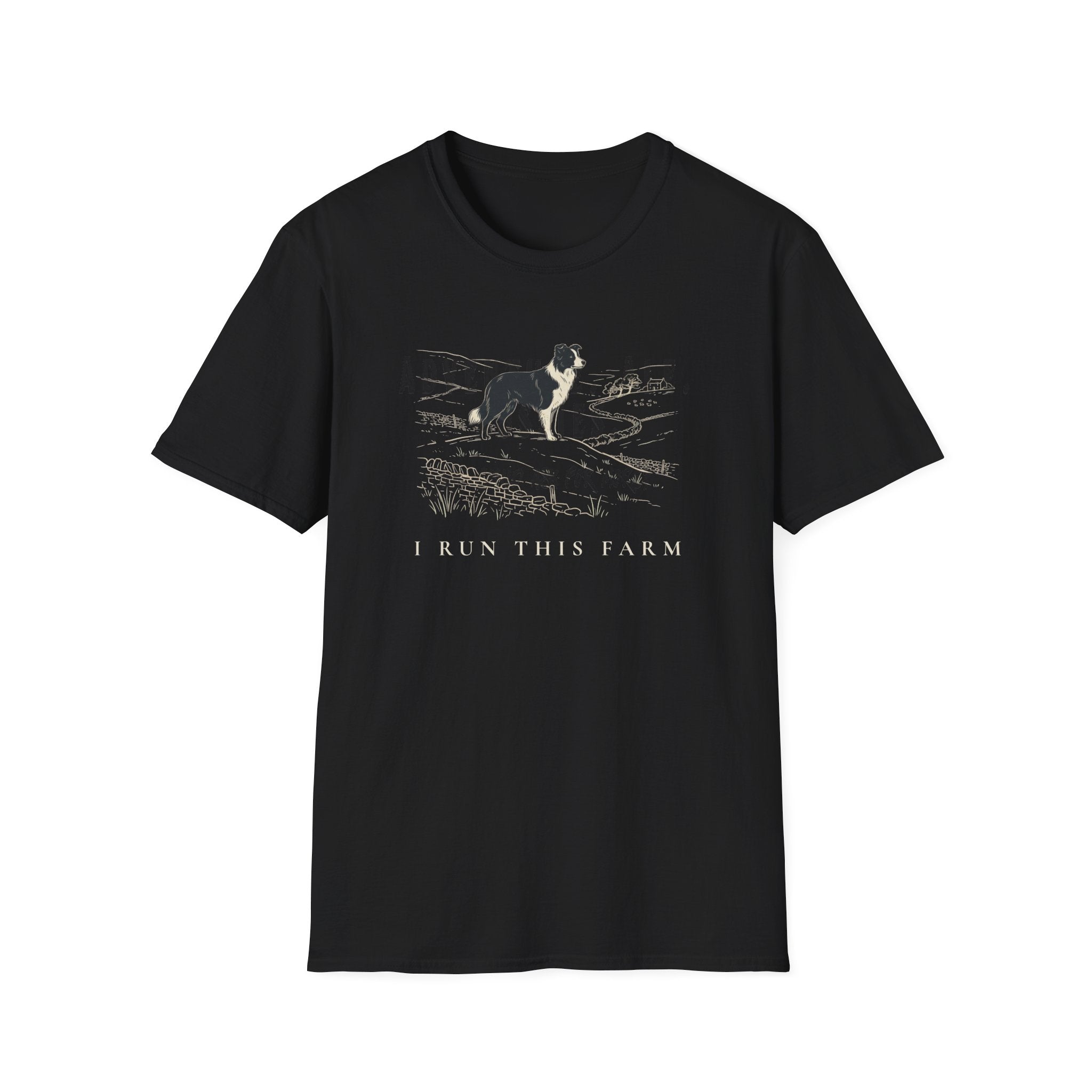 Run This Farm Border Collie Dog T-Shirt